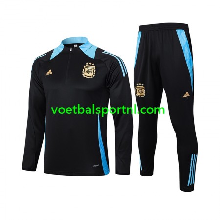 Argentinië Zwart Trainings Sweatshirt Pak 2024